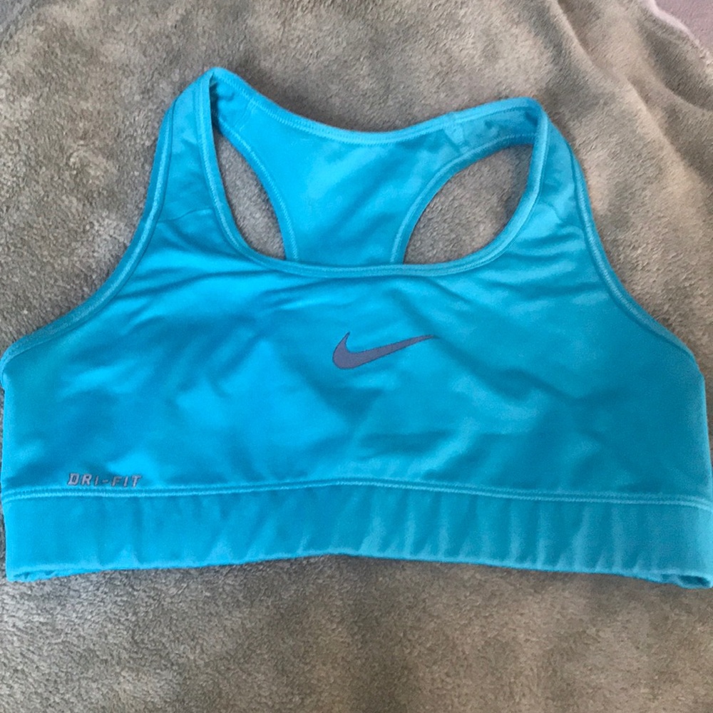 Nike blue dri-fit sports bra